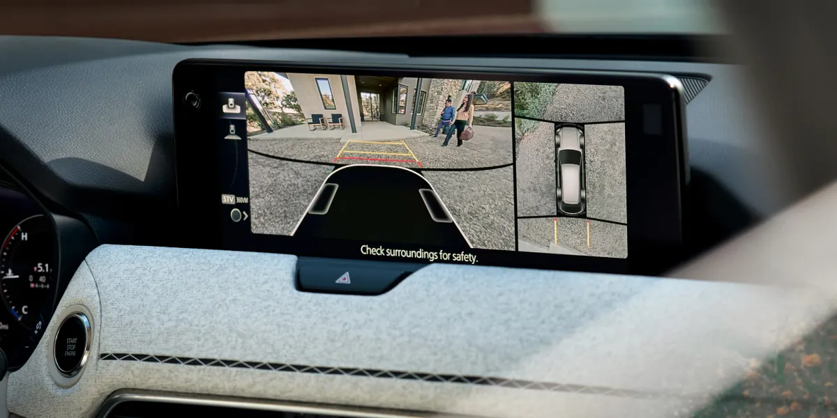 2027 Mazda CX-90 360° View Monitor on the center display | Barker Mazda in Houma LA