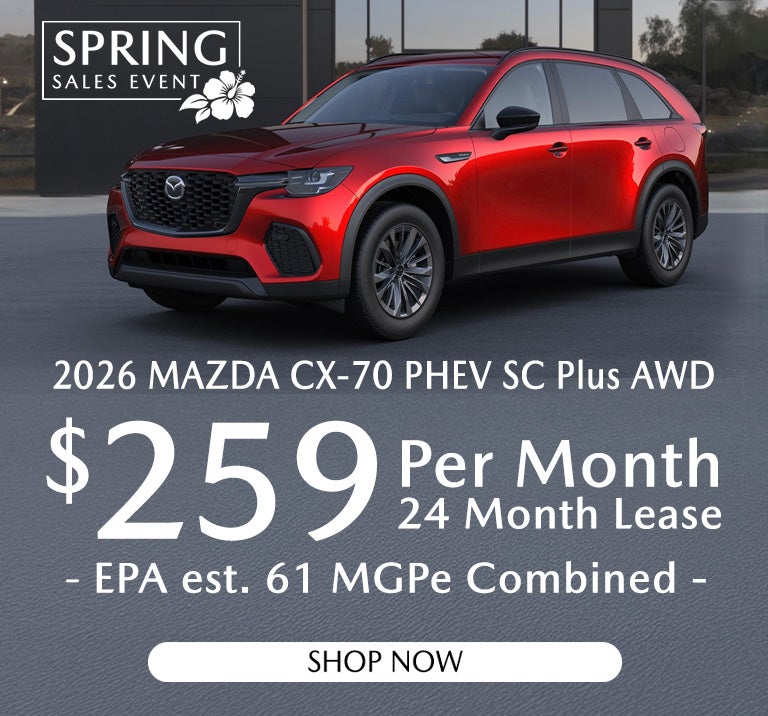 '26 Maxda CX-70 PHEV $259 a month 24 month lease