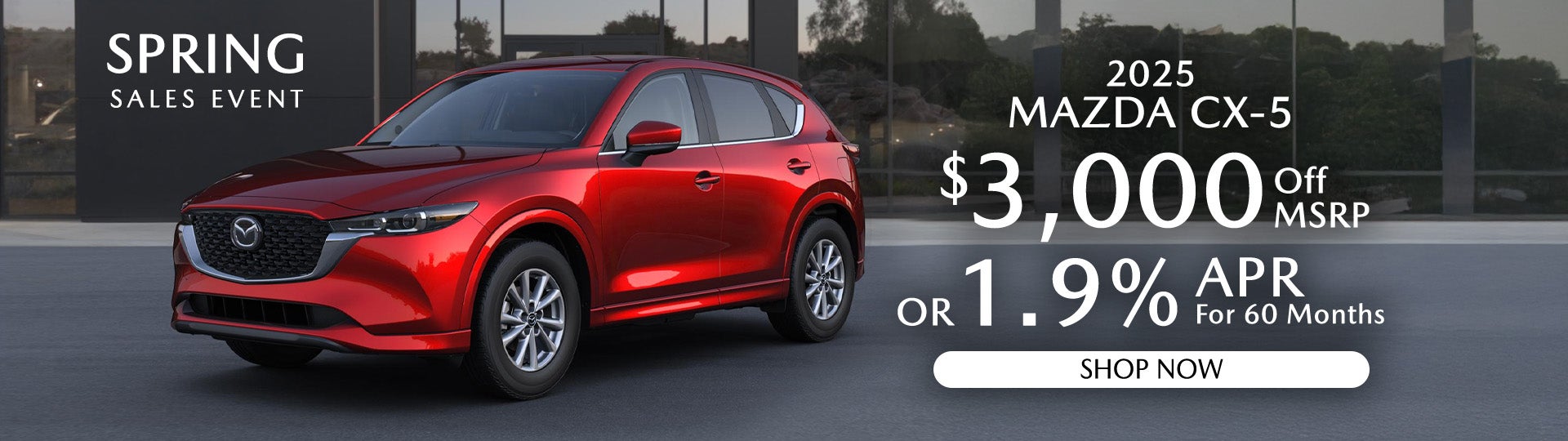 2025 MAZDA CX-5 $3000 off MSRP