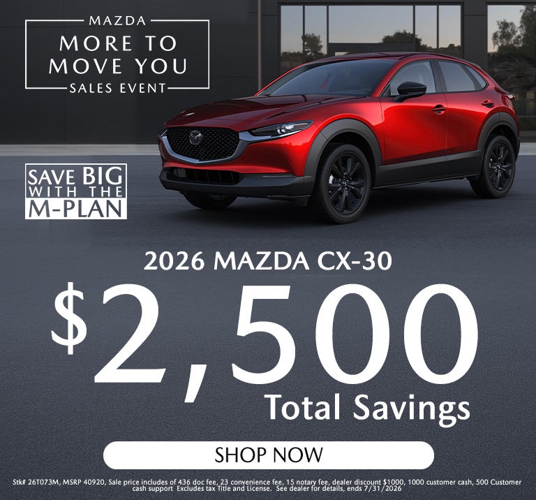2026 Mazda CX-30 $2500 total savings