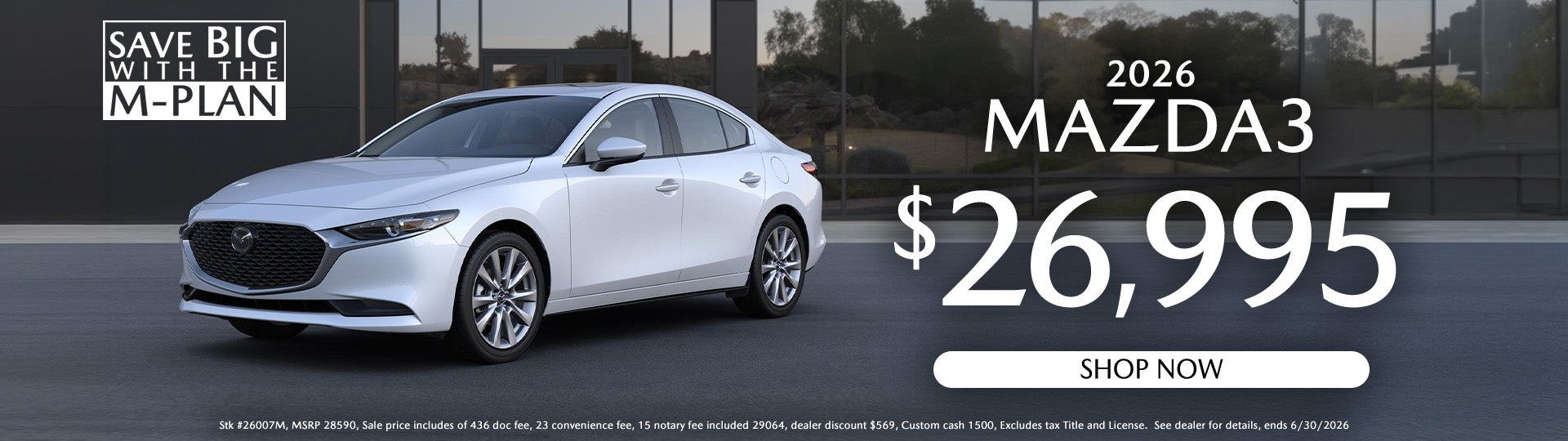 2026 Mazda3 $26995